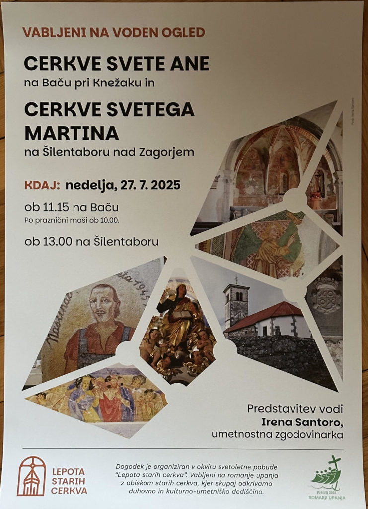 Svetoletna pobuda Lepota starih cerkva: ogled cerkve sv. Ane na Baču pri Knežaku ter sv. Martina na Šilentaboru nad Zagorjem